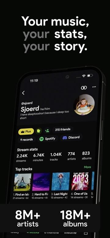 stats.fm for Spotify Music App下载,stats.fm,音乐app,数据统计app